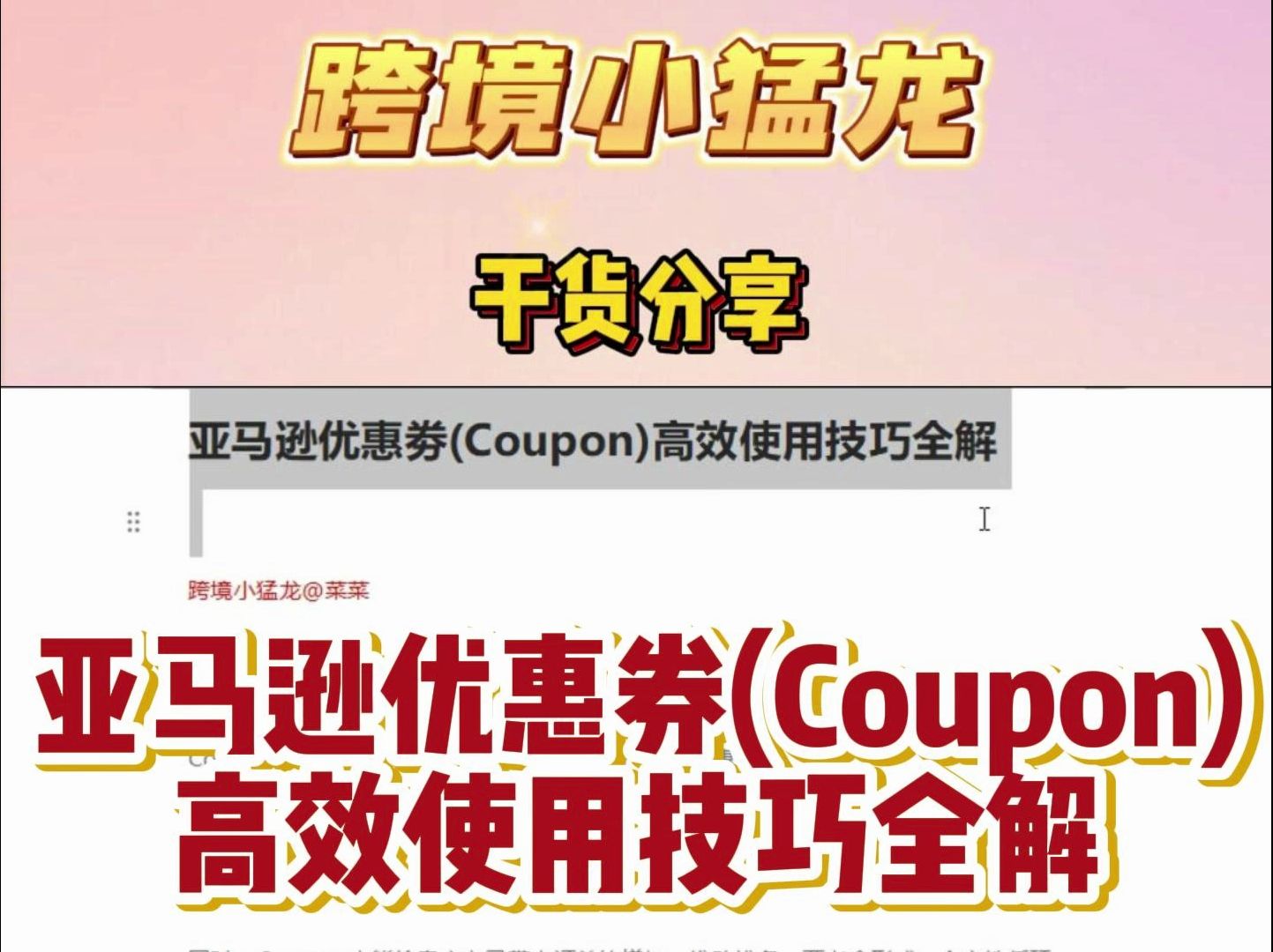 亚马逊优惠券(Coupon)高效使用技巧全解哔哩哔哩bilibili