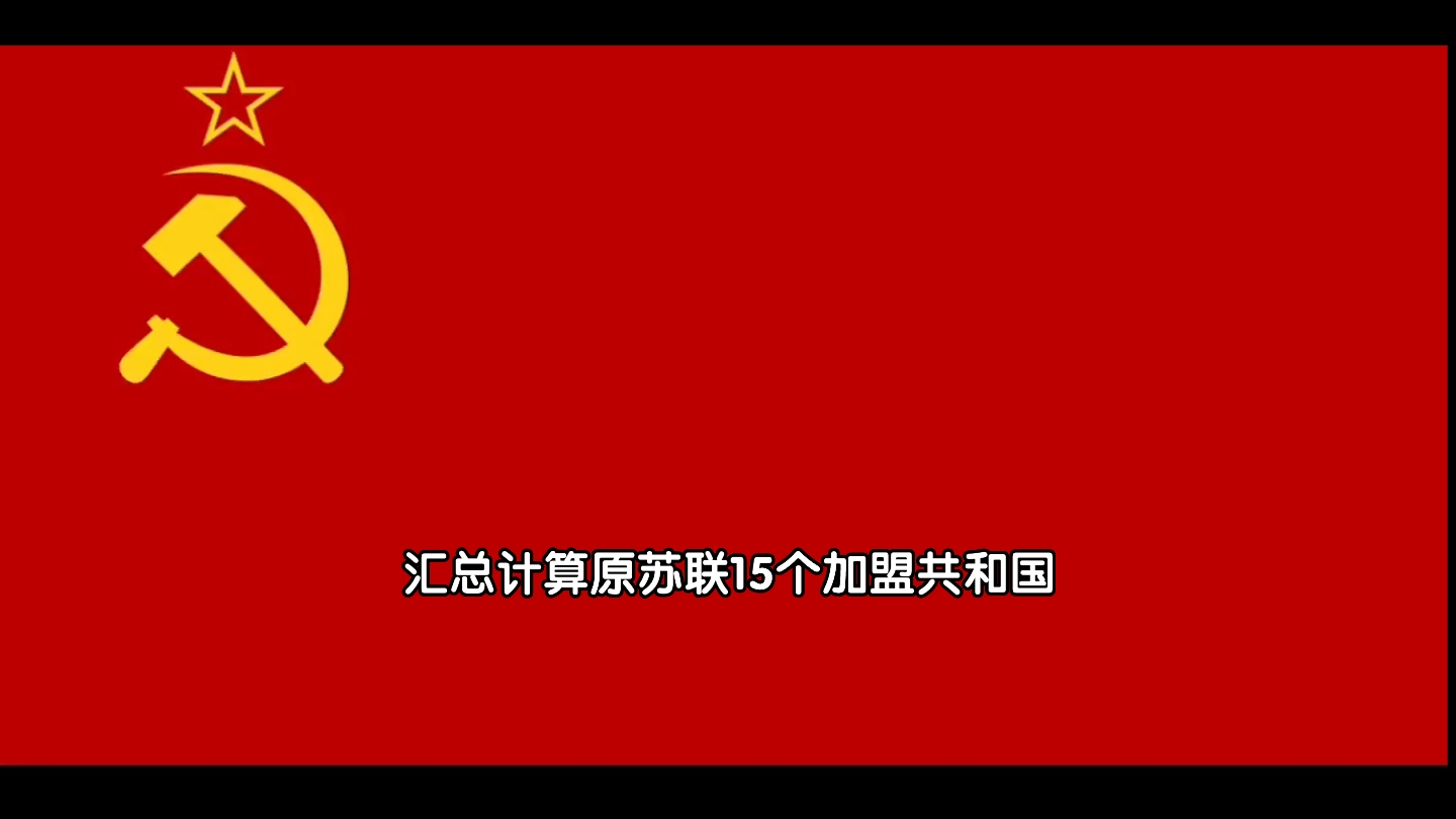 2022年前苏联GDP31525.10亿美元,人均GDP10455美元.哔哩哔哩bilibili