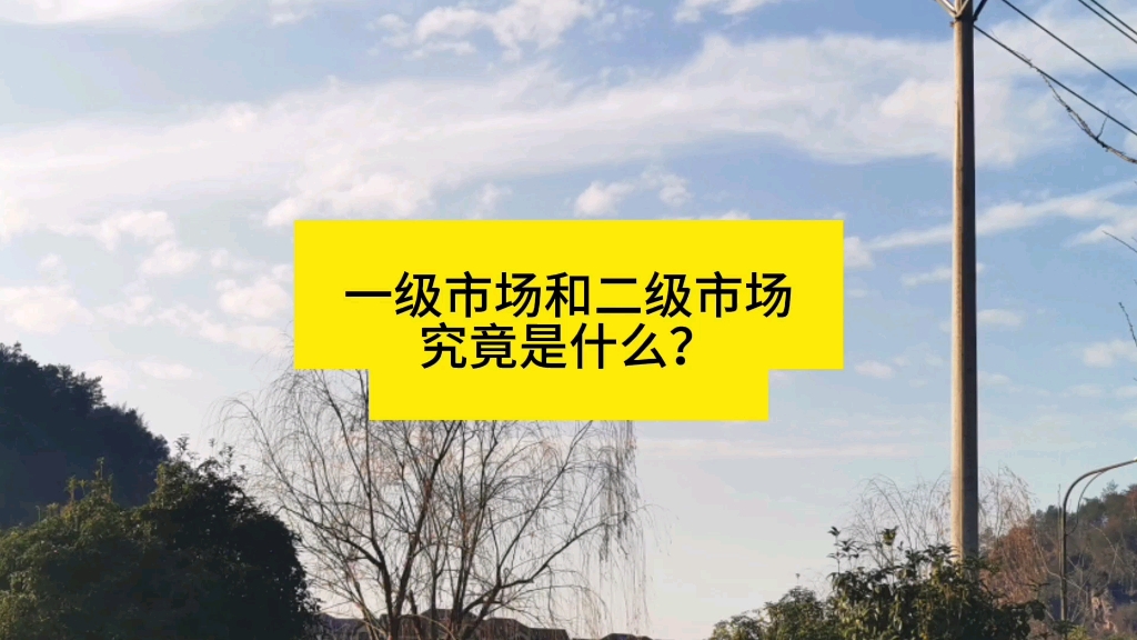 一级市场和二级市场究竟是什么?#金融常识 #涨知识 #轻知识计划