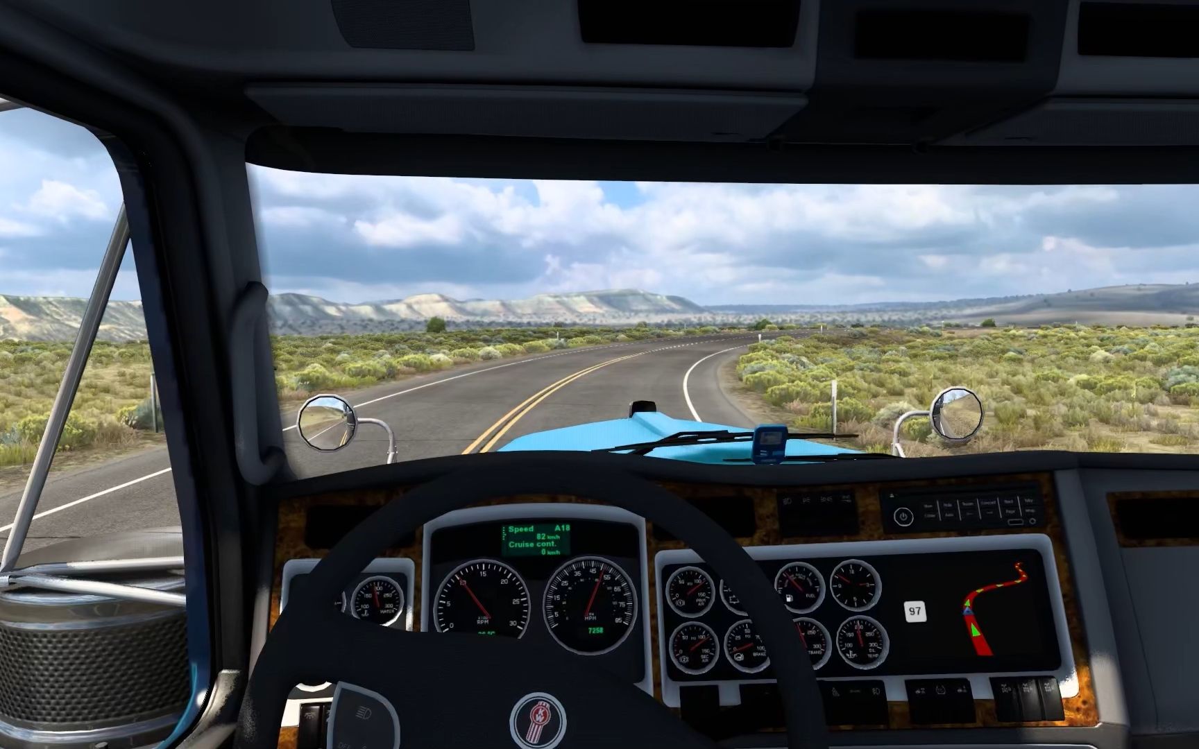 美国卡车模拟 - 驾驶肯沃斯w900卡车在俄勒冈州运送饮料