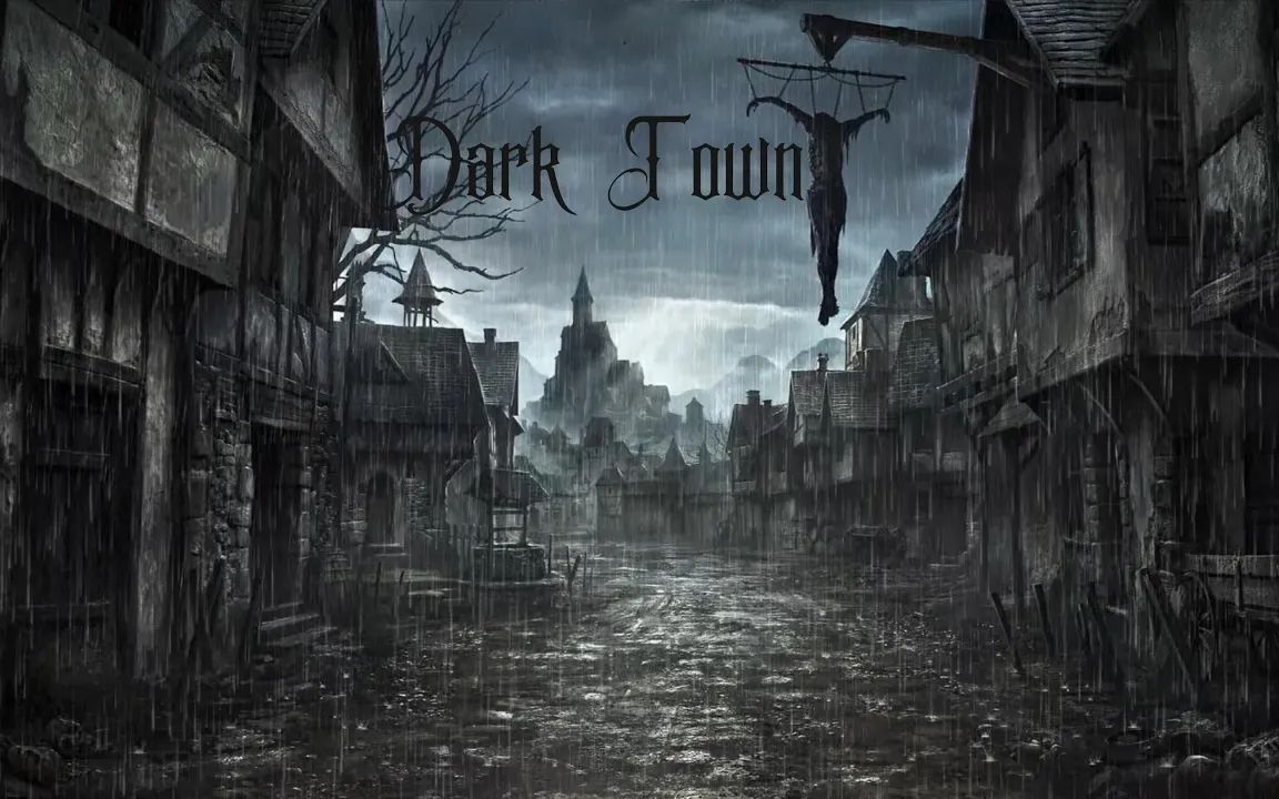 【白噪音】2小时丨中世纪的黑暗小镇(下雨声&乌鸦叫声)