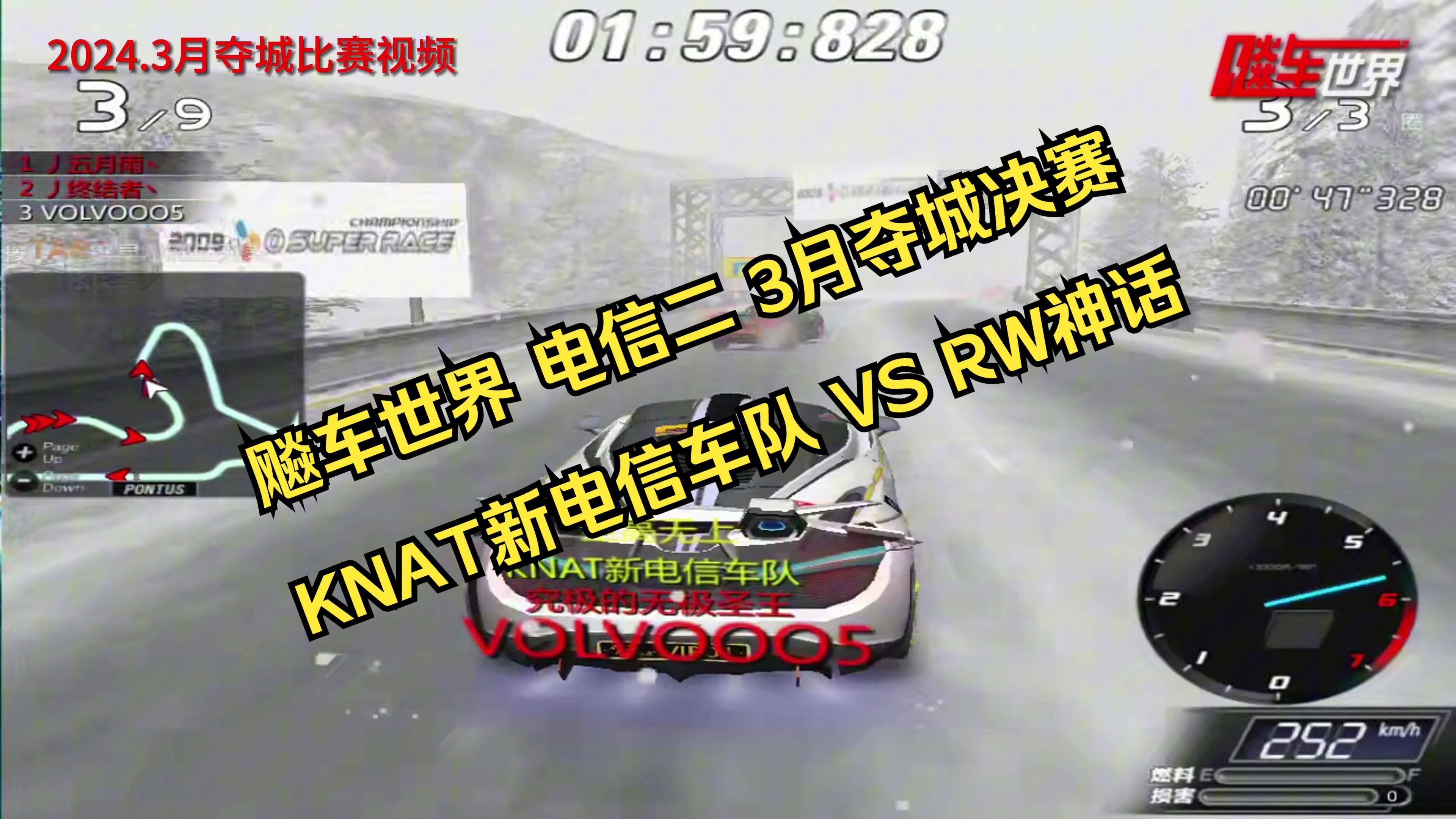 飚车世界 电信二 2024年3月夺城决赛 KNAT新电信车队 VS RW神话哔哩哔哩bilibili