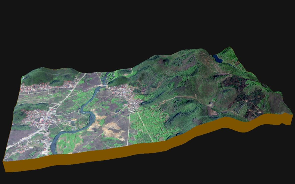 基于arcgis制作三维地形图叠加影像