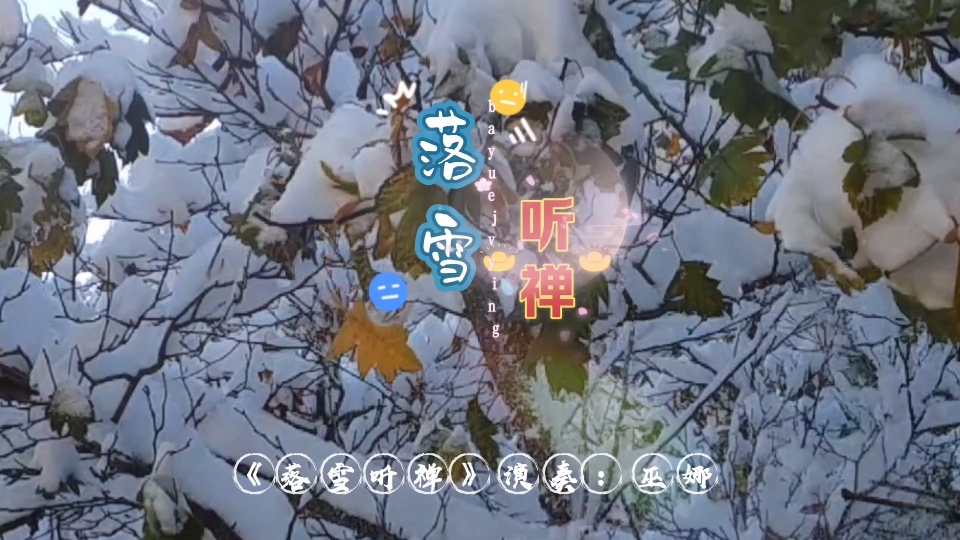 心本无尘《落雪听禅》明月千里照古今,落雪千层觅禅音!