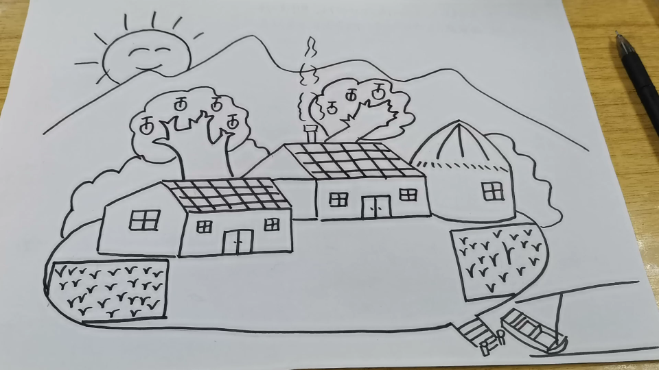 幼儿园简笔画我的家乡图片