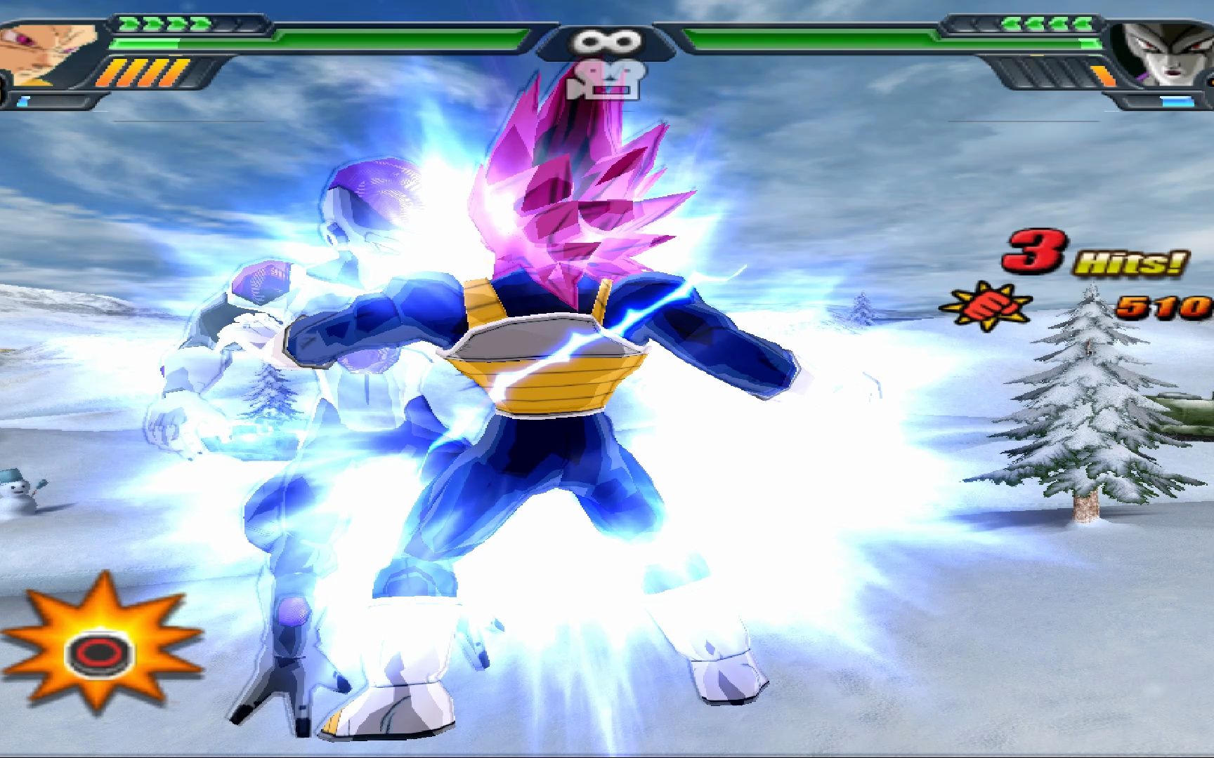 龙珠电光火石3自我极易贝吉塔vs黑金弗利萨