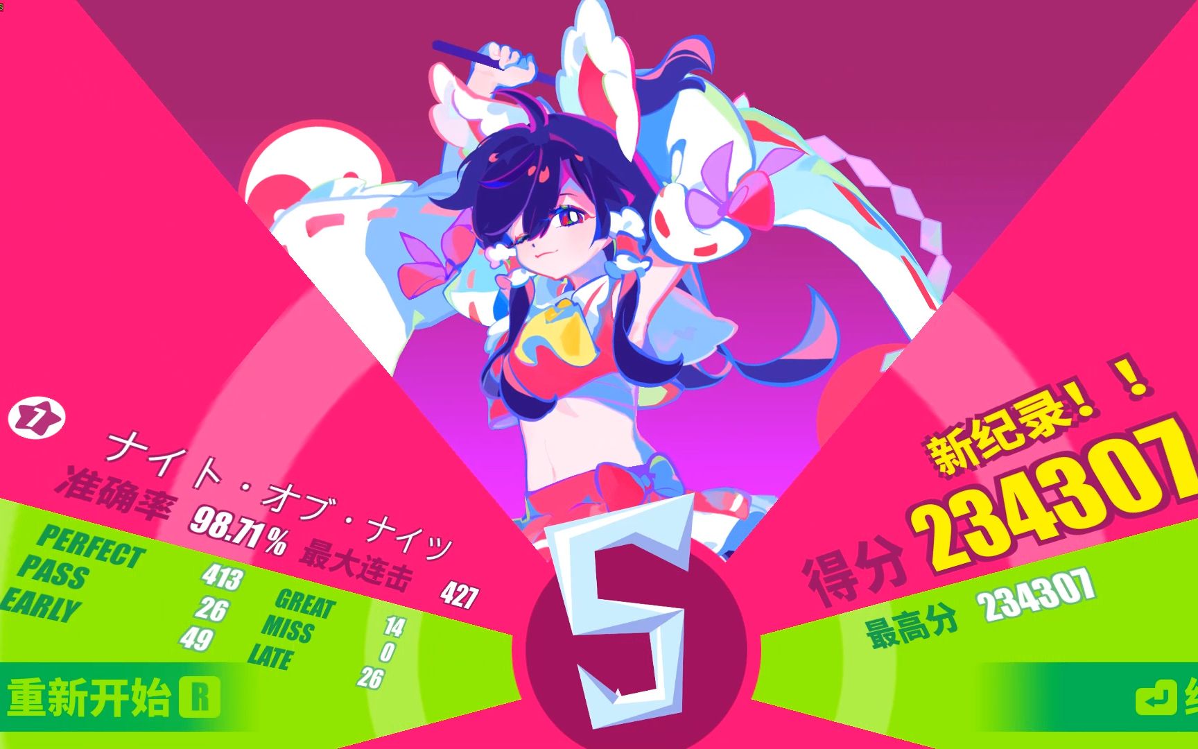 【musedash x 东方project】哇!x-(被打)night of knights 高手lv7 fc