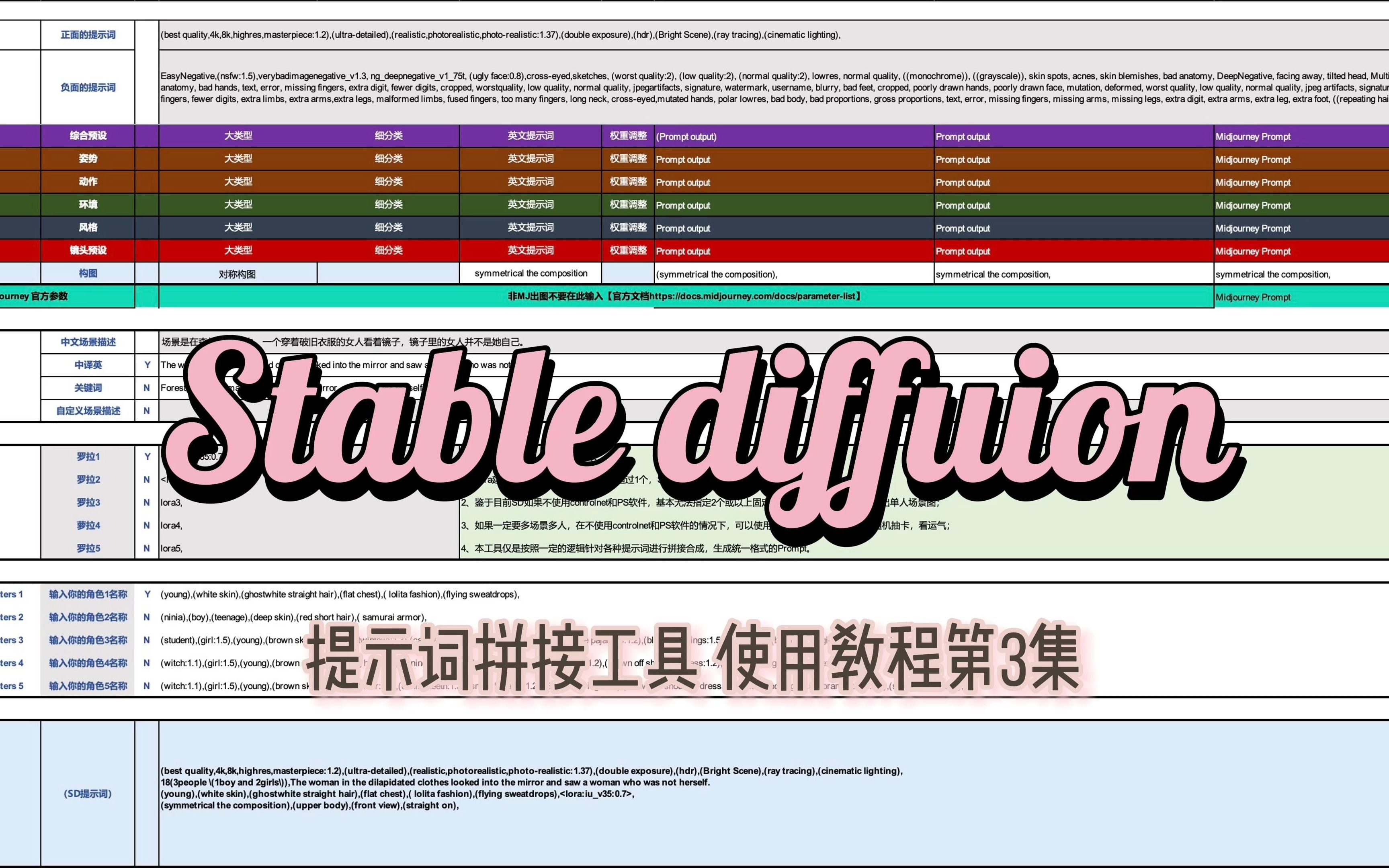 Stable Diffusion提示词拼接工具4.0基础使用教程3哔哩哔哩bilibili