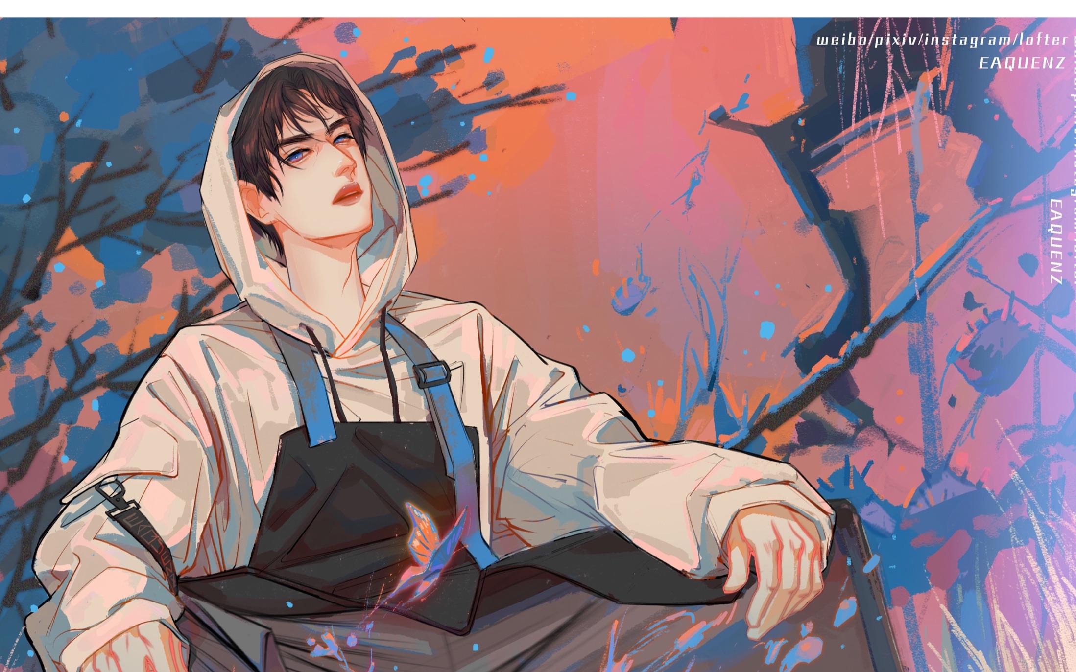 王一博王一博在线生成中procreate原创绘画插画板绘过程日系韩系大