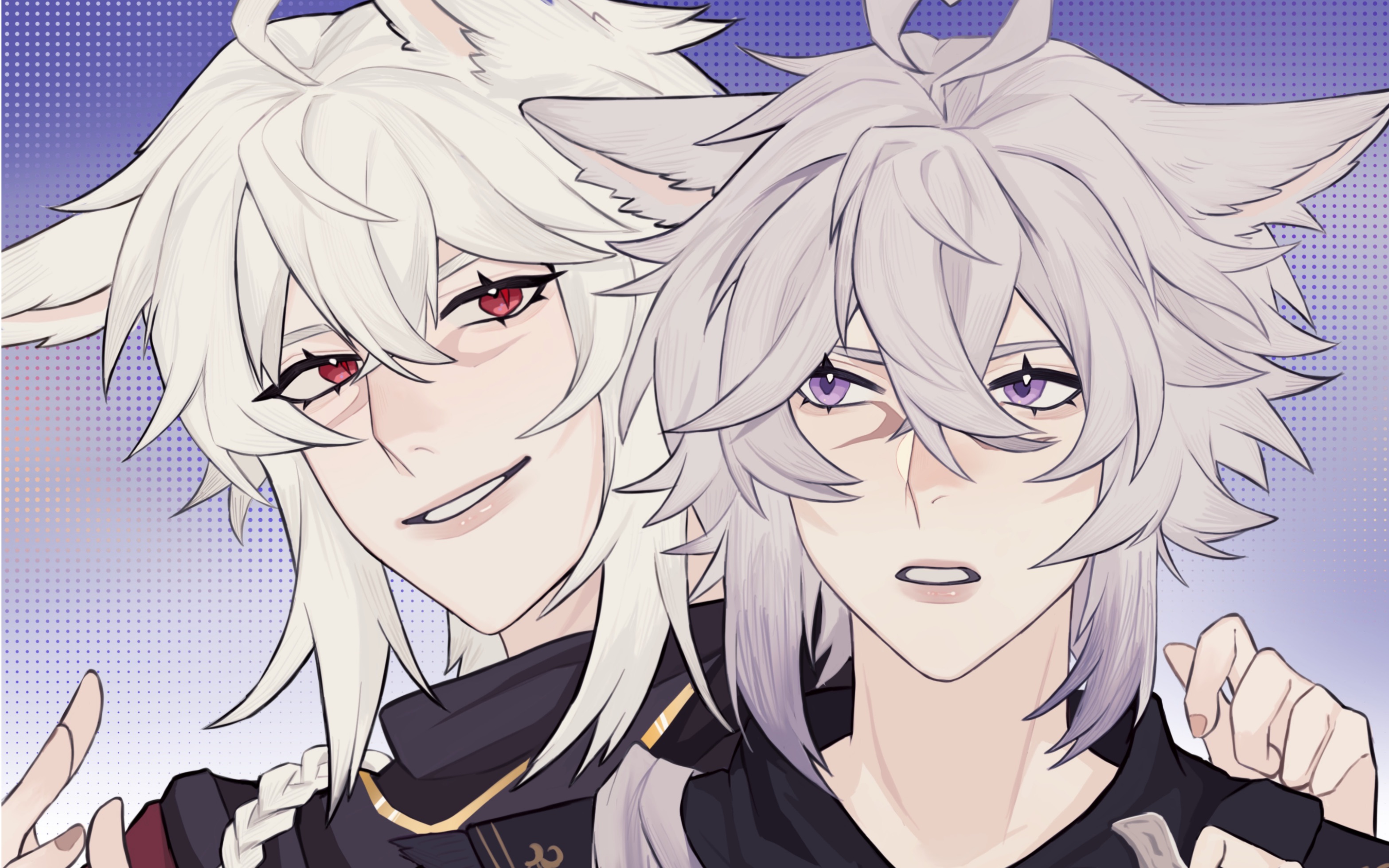 【绘画过程】侍忍 私设双猫男稿件