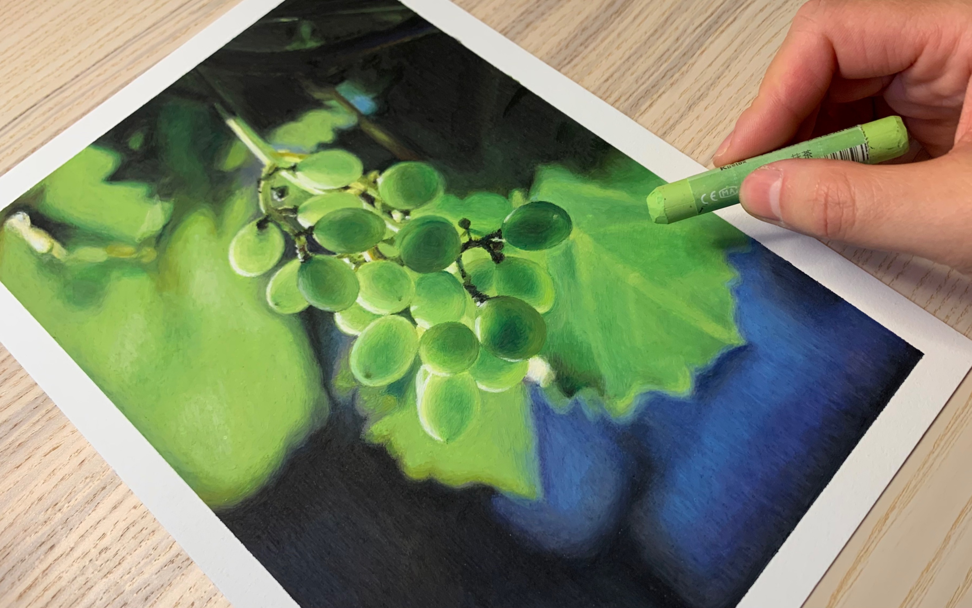 【油画棒|葡萄】日常手绘|小鲸绘画