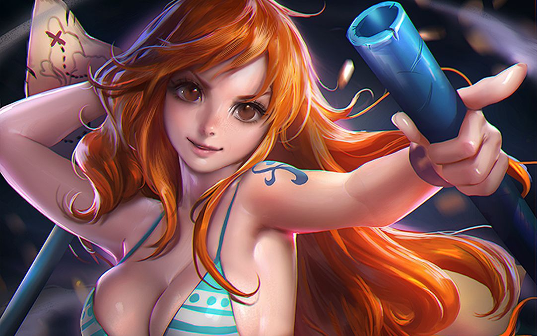 【sakimichan】加拿大神级女画师,娜美nami绘画过程!