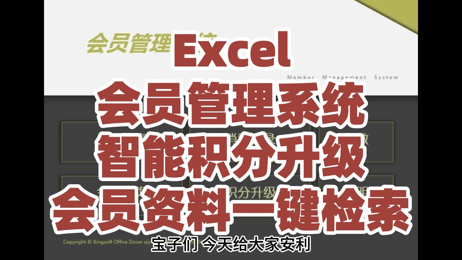 Excel会员管理系统智能积分升级会员资料一键检索哔哩哔哩bilibili