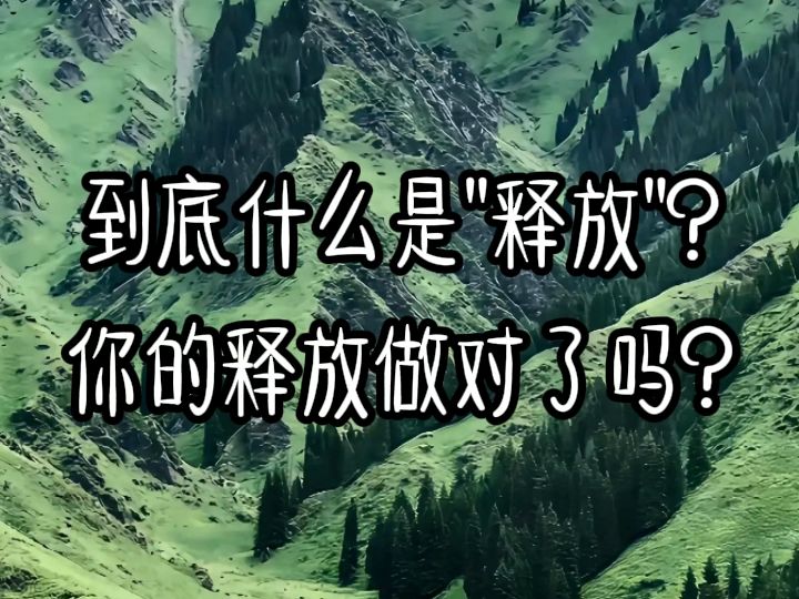 在释放之前,你抓住释放的关键了吗?你真的了解什么是释放,释放是什么了吗?哔哩哔哩bilibili