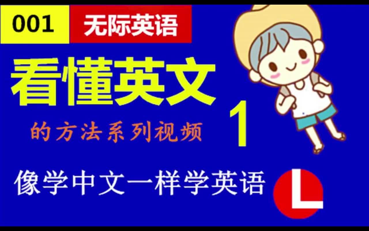 看懂英文的方法不用背单词语法,像学中文一样学英语001哔哩哔哩bilibili