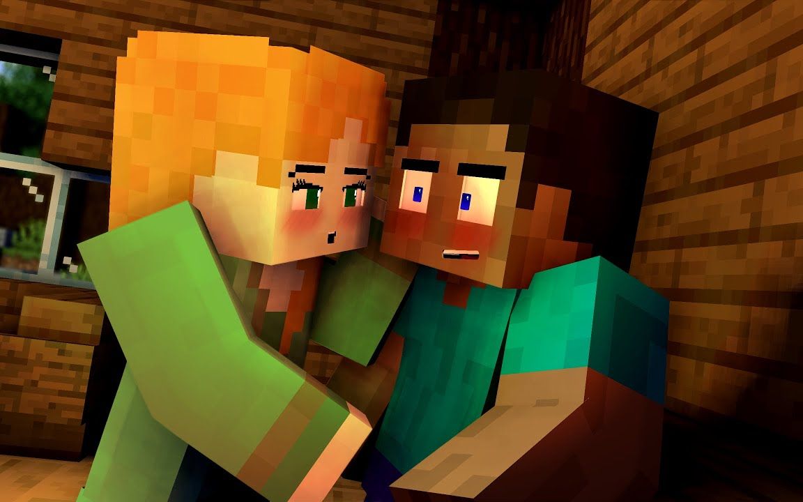 [图]【Minecraft Animation】Steve & Alex