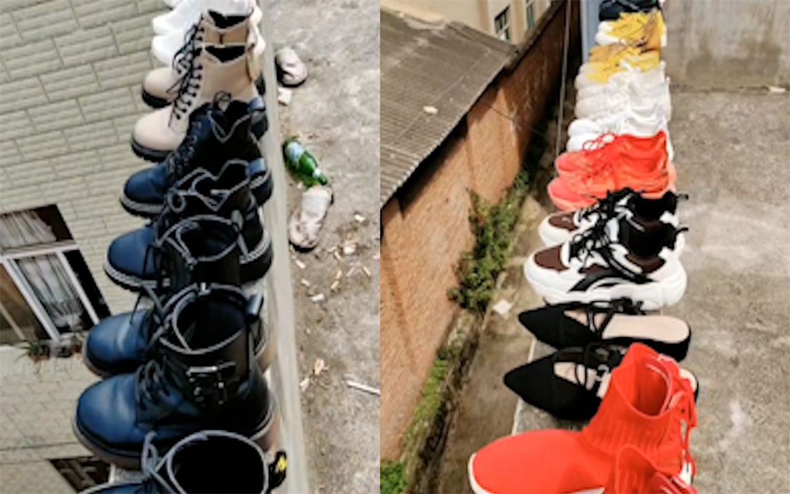 女子洗了50多双鞋子,全晾晒楼顶把自己都看傻:原来老公没说错