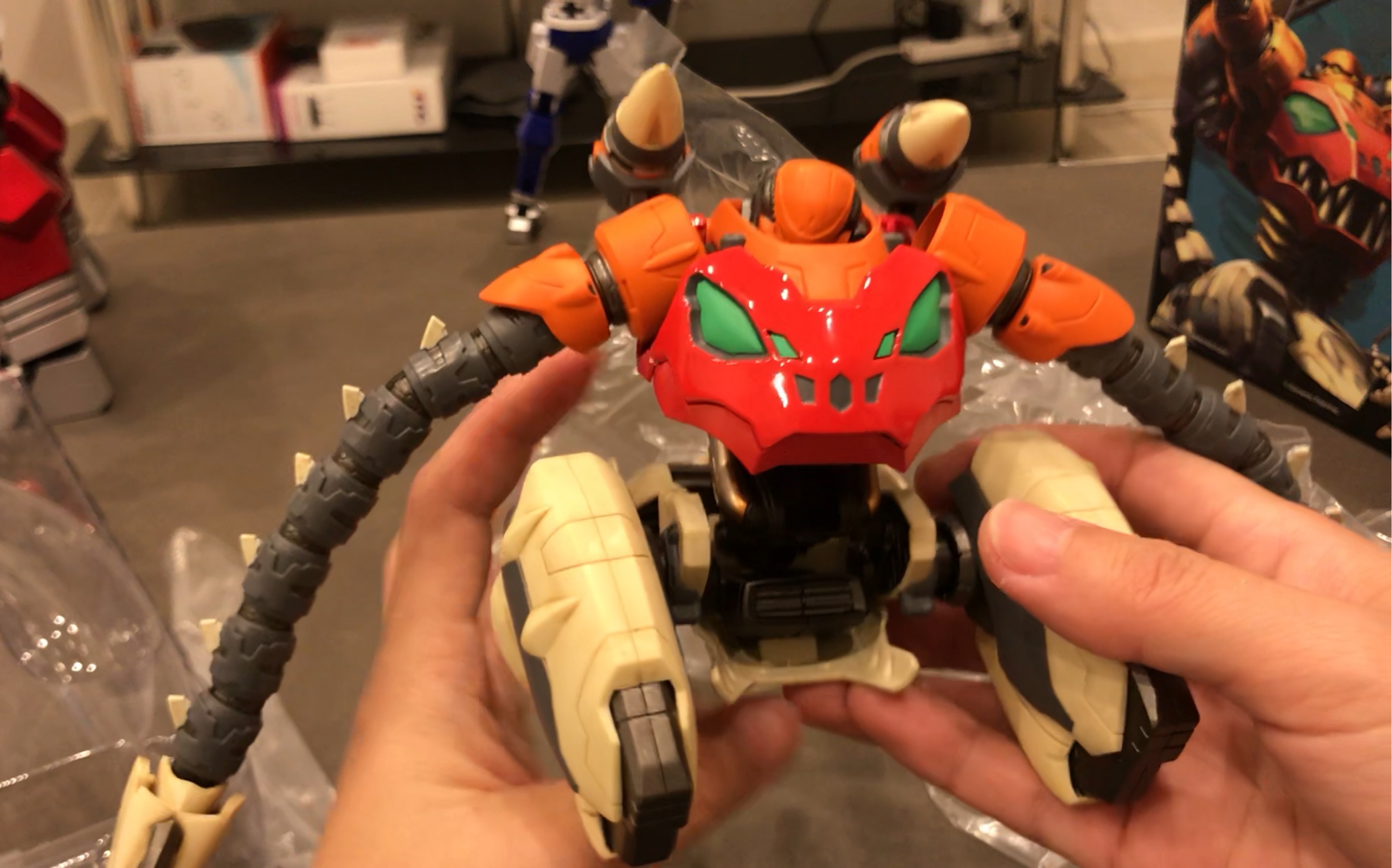 模型手办千值练riobot系列dinogetter3号机开箱视频