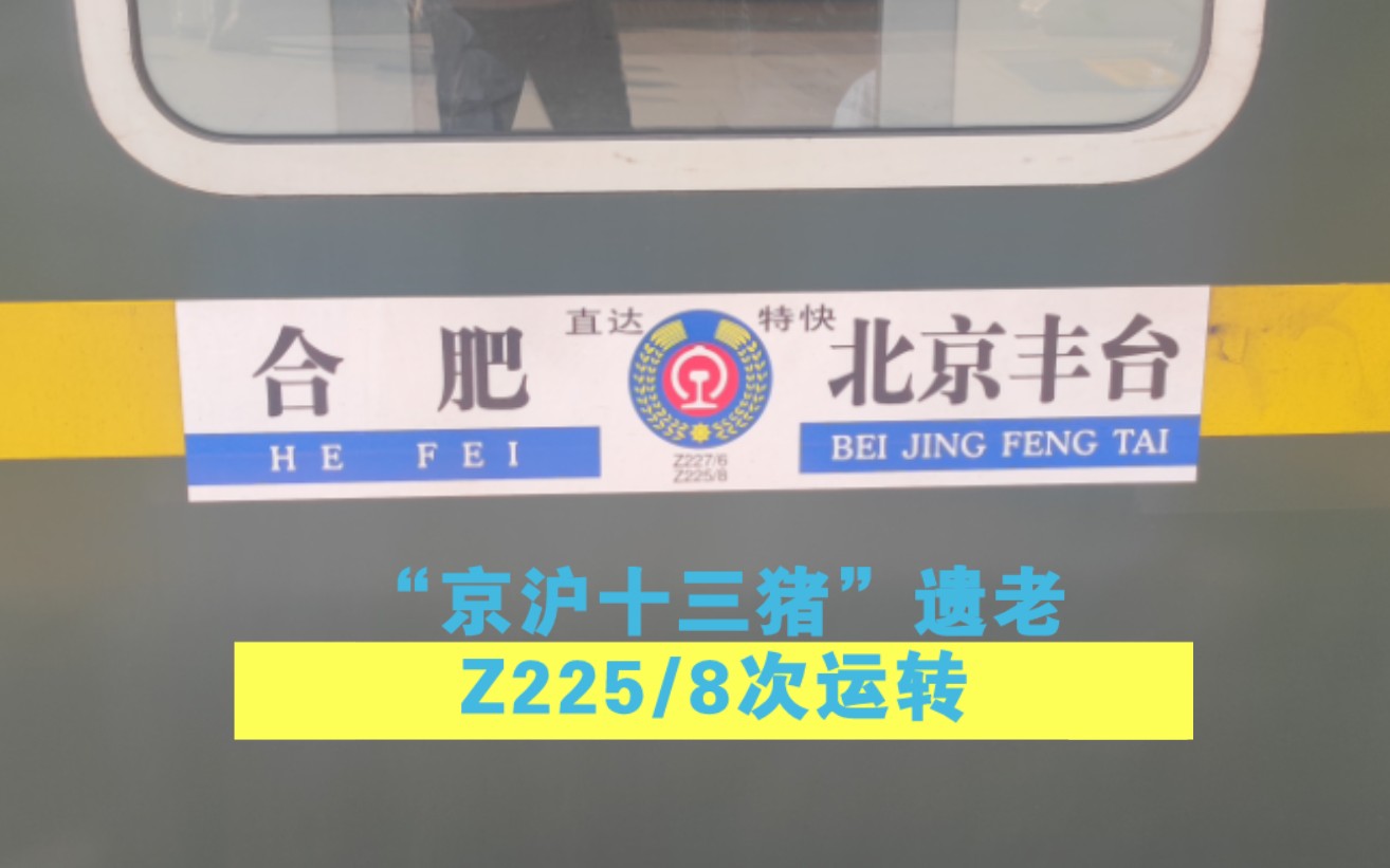 【中国铁路】原京沪十三猪之Z225/8次 北京丰台合肥运转随拍哔哩哔哩bilibili