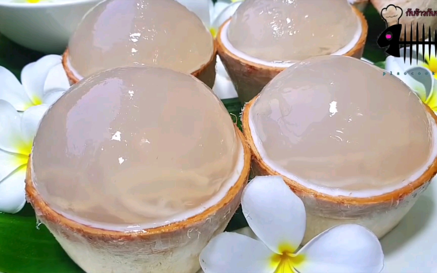 精致!泰国椰子果冻 新鲜椰子水椰肉 好想尝尝