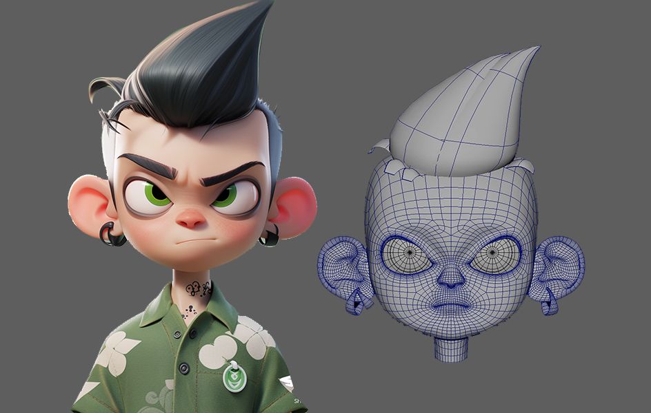 【maya人物建模】从拉box开始教你,超详细的q版卡通人物建模教程