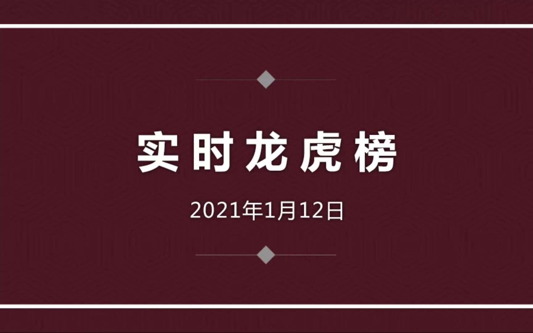 1月12日中国A股最具涨停潜力龙虎榜名单公布:603110东方材料601633长城汽车002036联创电子哔哩哔哩bilibili