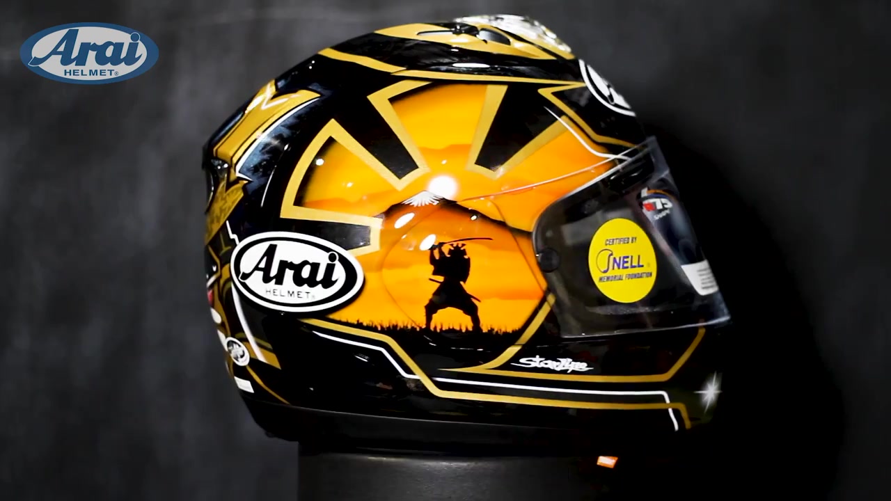 帅炸的头盔!arai rx-7x 侍 spirit 金 - 彩繪開箱介紹