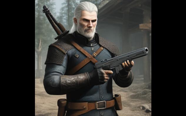 ai生成geralt of rivia利維亞的傑洛特穿越到荒野大鏢客2的生活 02