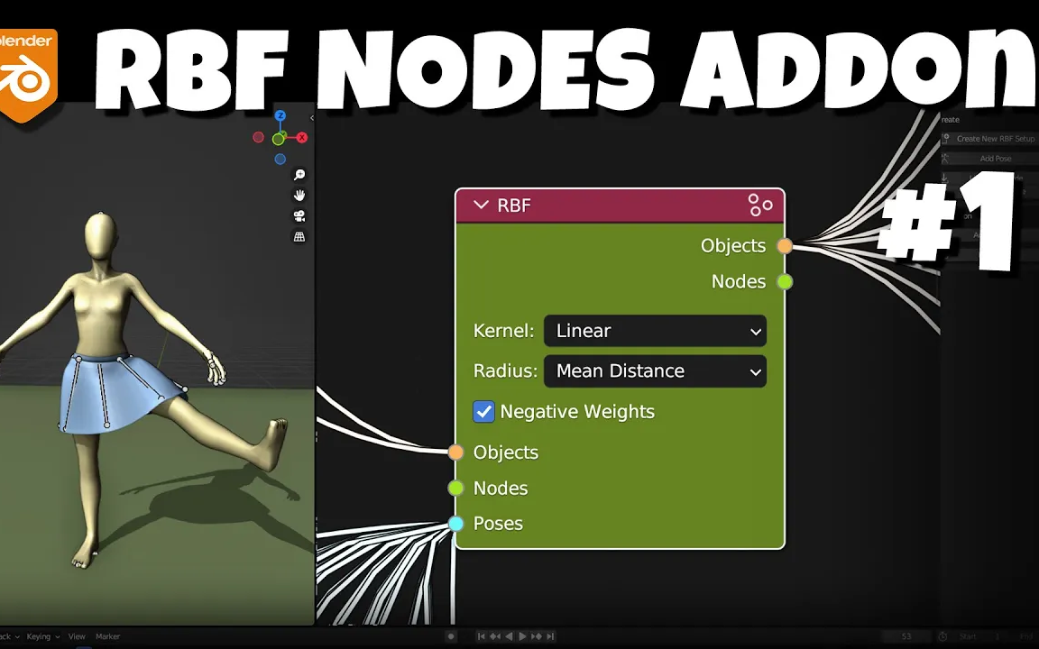 [图]iBlender中文版插件 RBF Nodes 节点工具 Blender教程