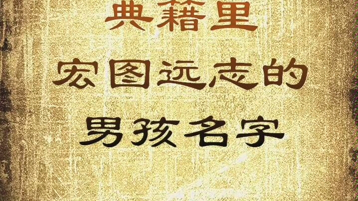 典籍里宏图远志的男孩名字,宝宝起名字哔哩哔哩bilibili