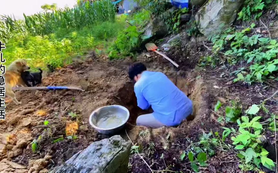 [图]【农村生活】小伙独居深山建世外桃源，过田园生活，买了冰箱现在开始挖茅厕。