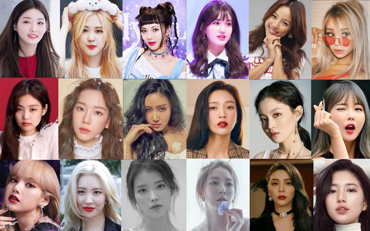 韩国女歌手排名单大全图片