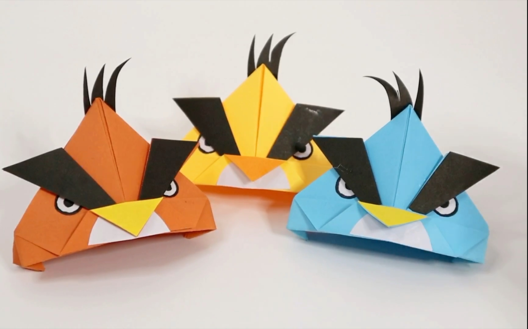 创意手工折纸,愤怒的小鸟
