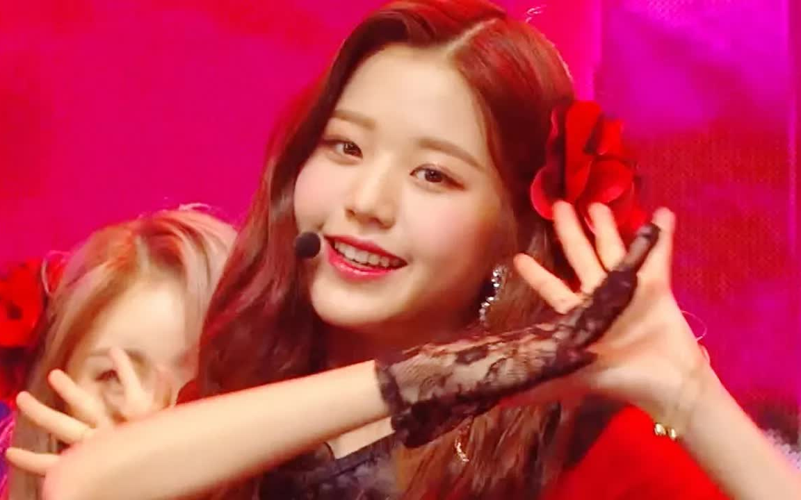 张元英玫瑰红裙辣味肉丝竖屏直拍音乐银行lavieenrose