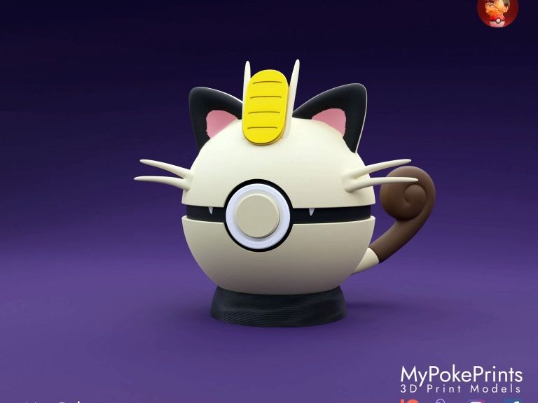 1.9 模型分享 宝可梦 喵喵精灵球