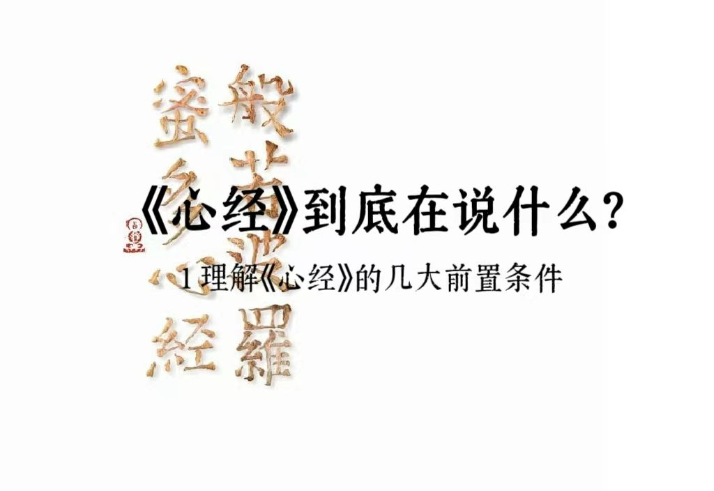 《心经》到底在说什么:1 理解心经的几大前置前提哔哩哔哩bilibili