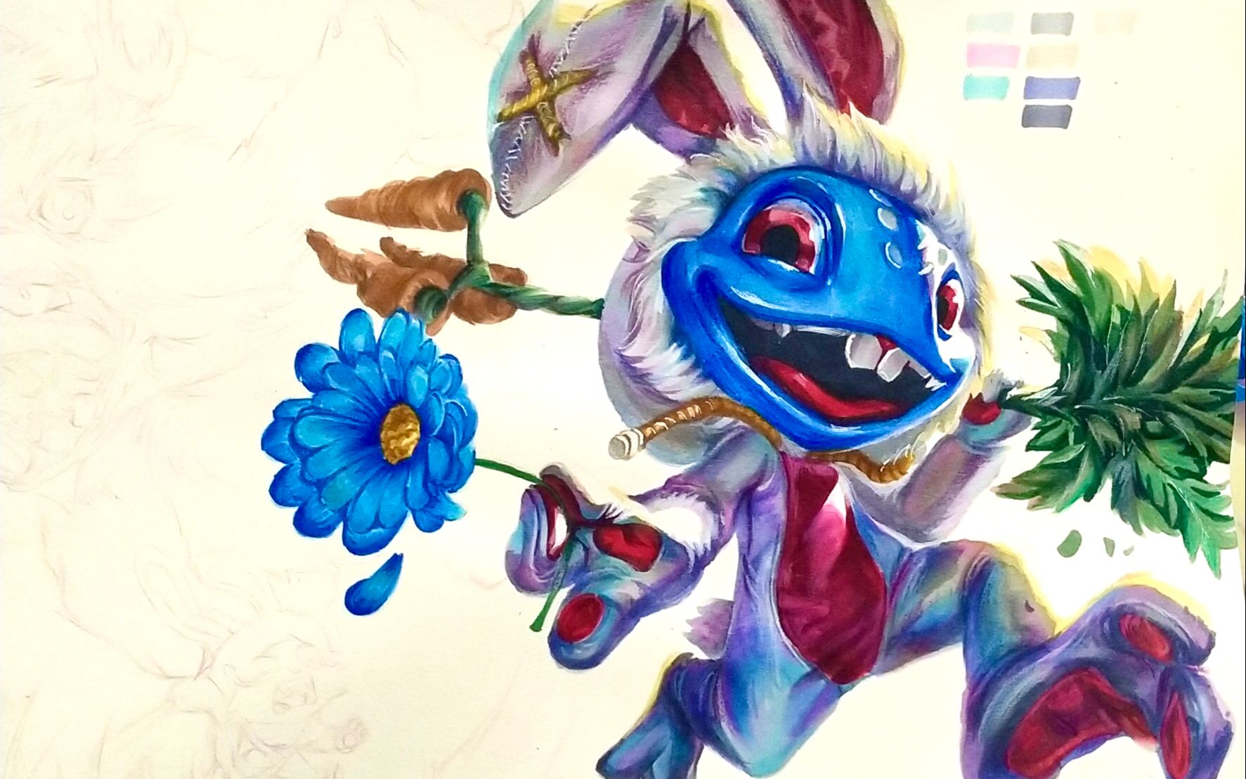 【手绘】小鱼人-兔宝宝