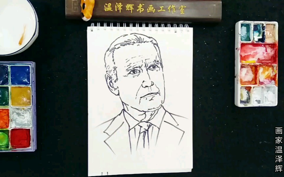 不起稿直接画出拜登