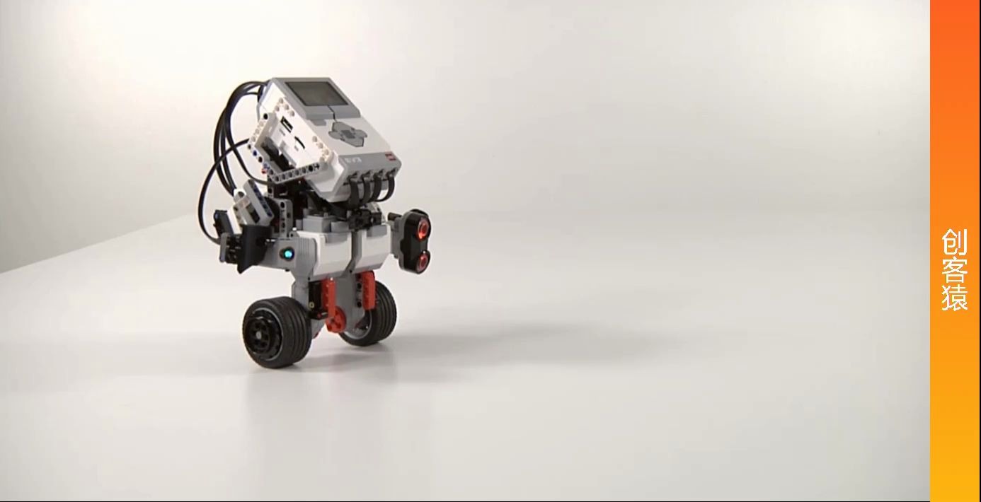 拼搭乐高ev3,平衡行走机器人,附带搭建图和程序#萌新up主夏令营