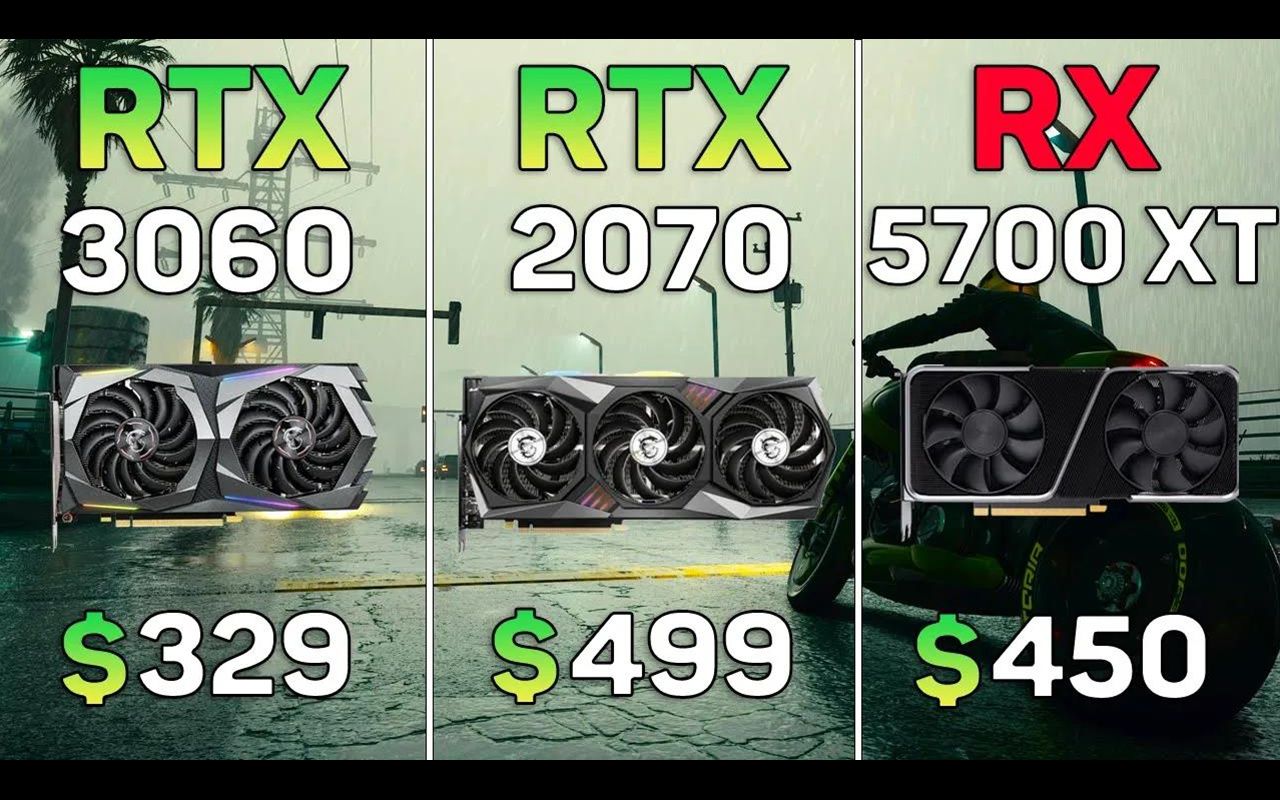 rtx3060vsrtx2070vsrx5700xt1080p分辨率9款游戏对比测试cpu为i910900