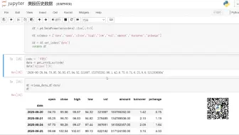 【python数据分析】股票日线数据清洗json格式转为DataFrame python一对一视频讲解 经典实战 朝天吼数据