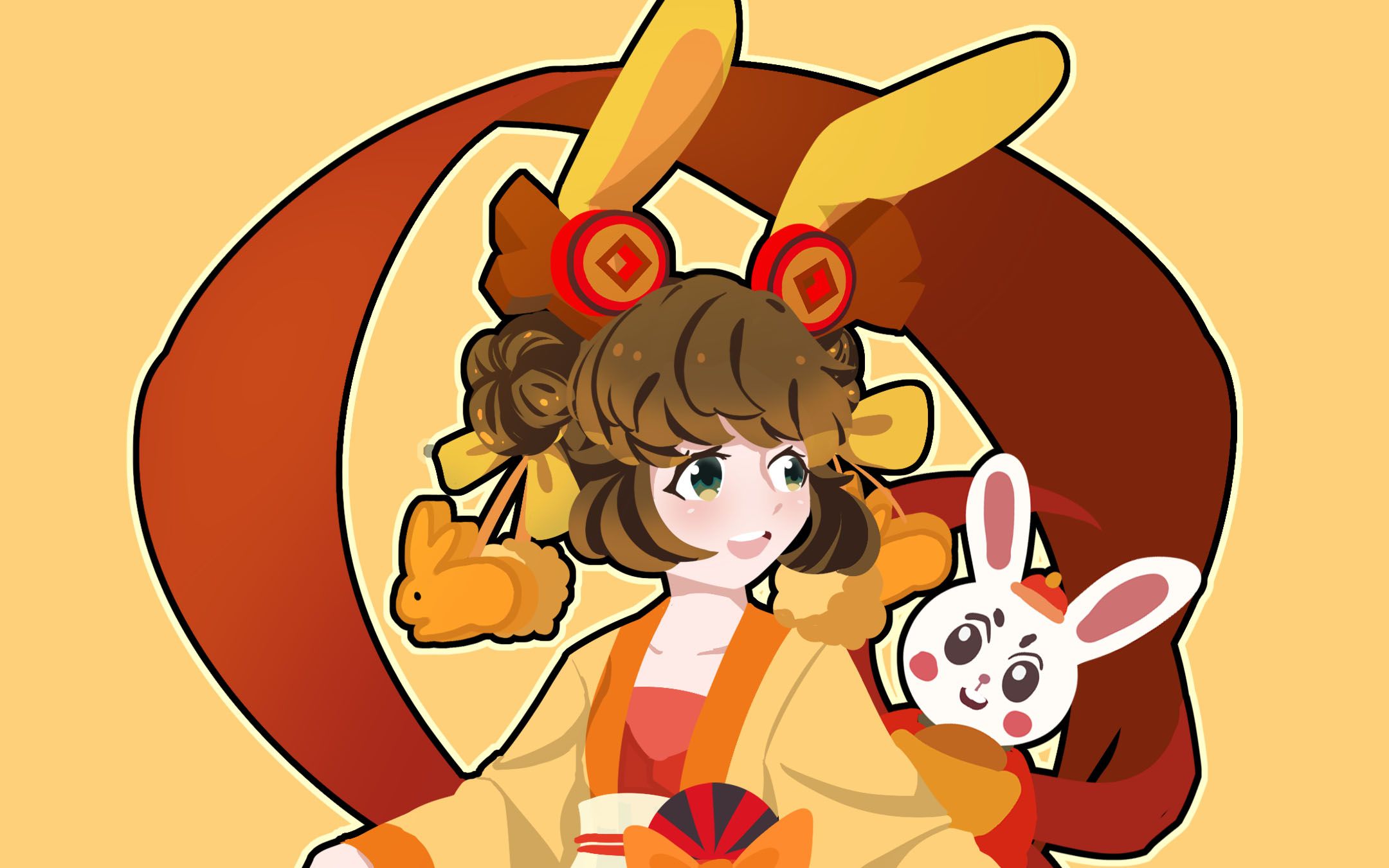 【滚动的天空/拟人】玉兔祥云