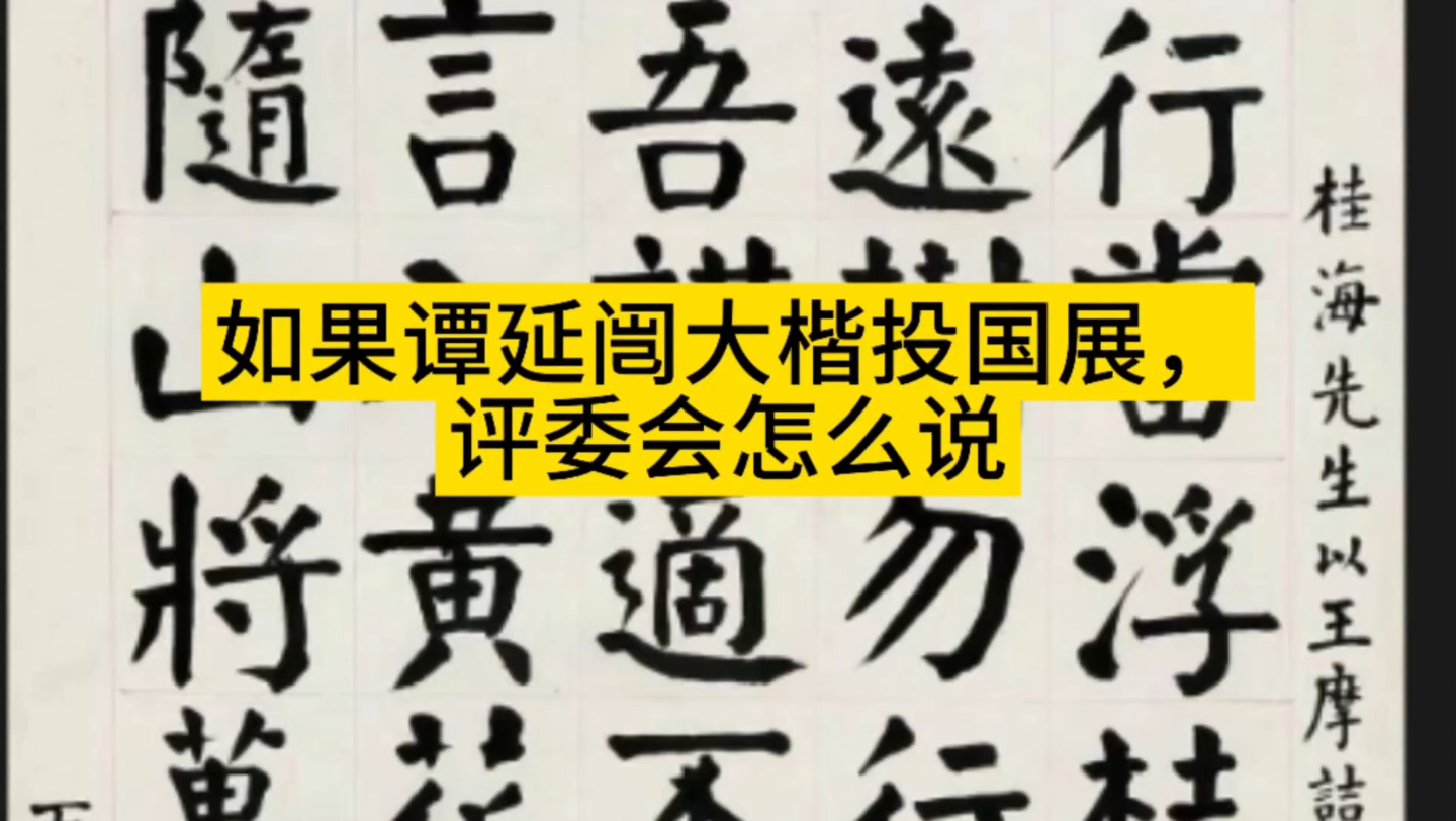 如果谭延闿书法投国展,评委会怎么说?哔哩哔哩bilibili