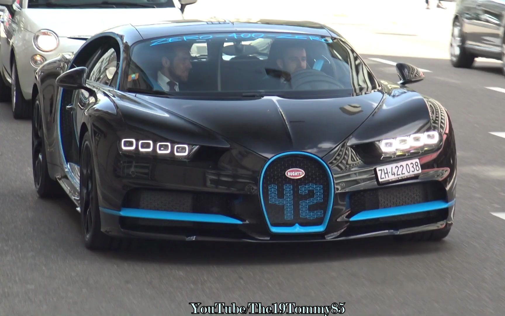 【1080p 街头跑车】苏黎世街头的布加迪chiron