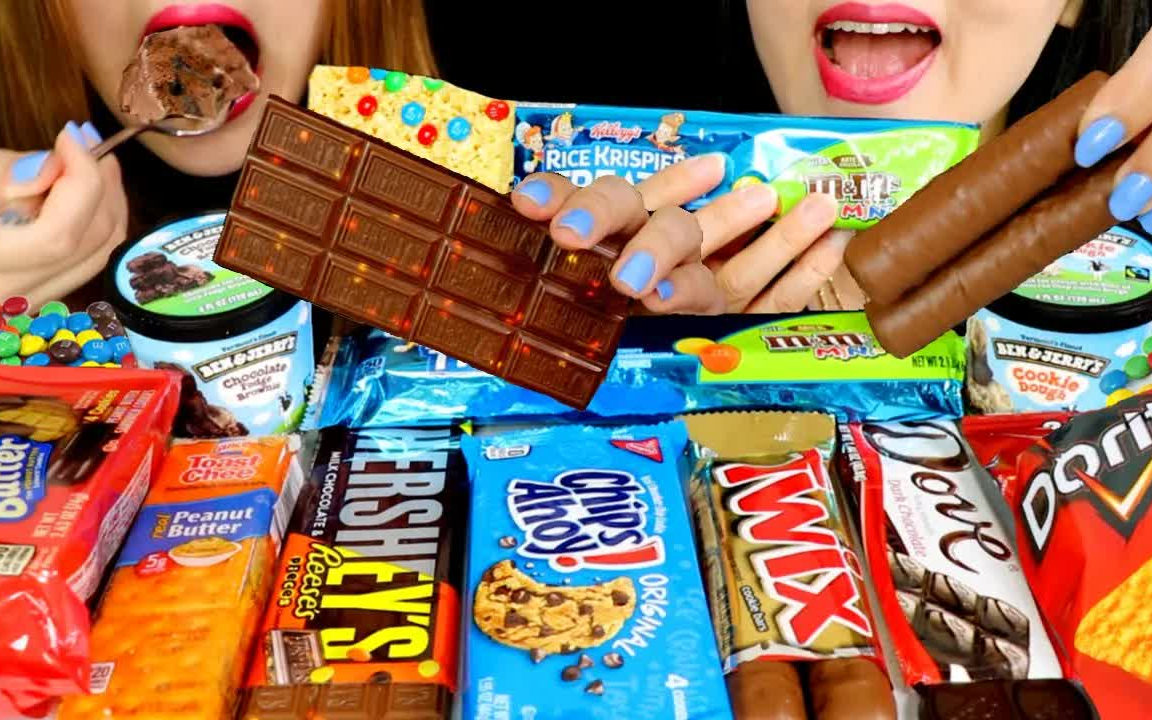 [图]【Kim&Liz】最受欢迎的美国小吃(TWIX, M&M'S 脆米花糖，冰淇淋，好时巧克力)