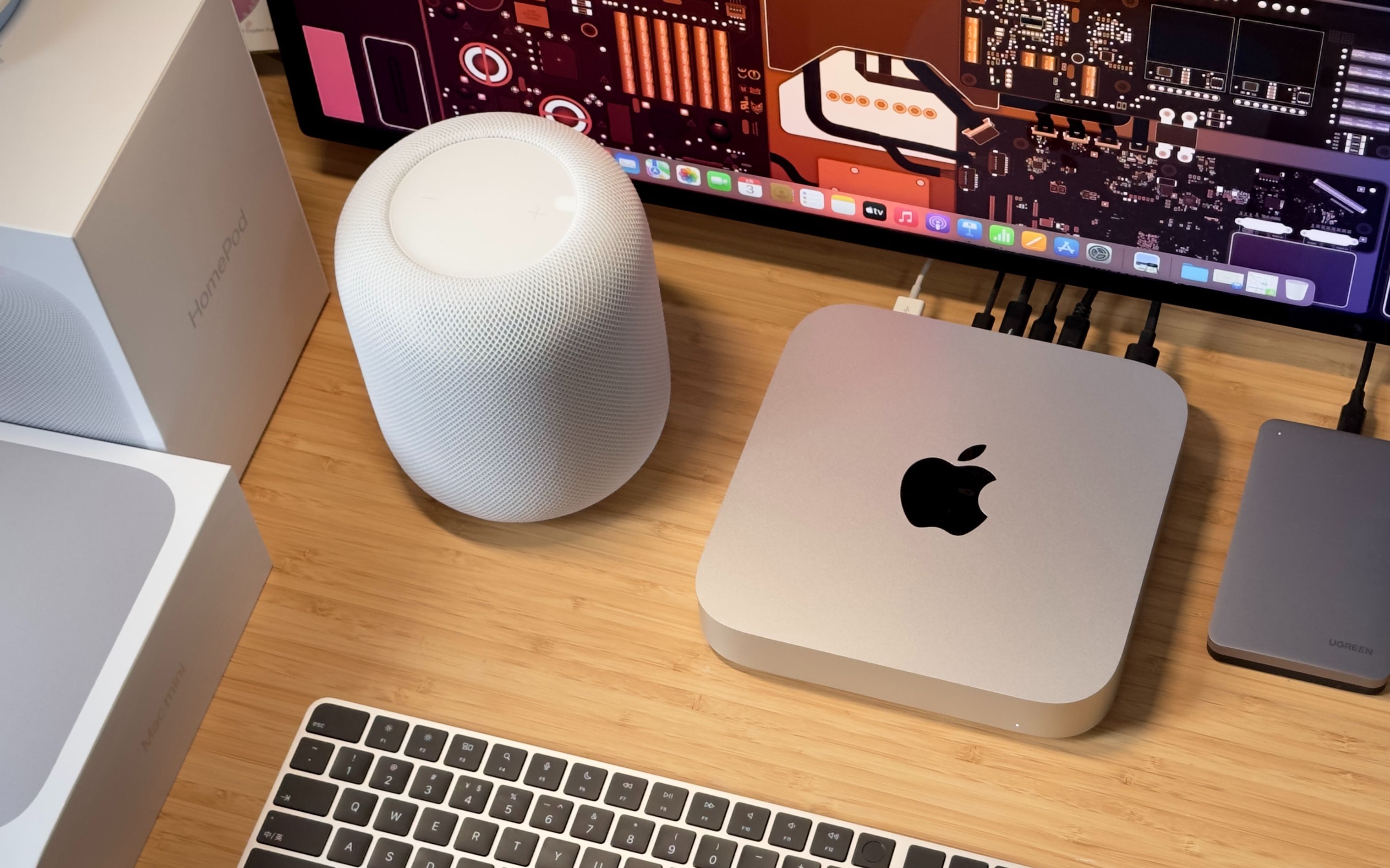 「黑貓」全新 m2 mac mini 和 homepod 二代开箱   设置!