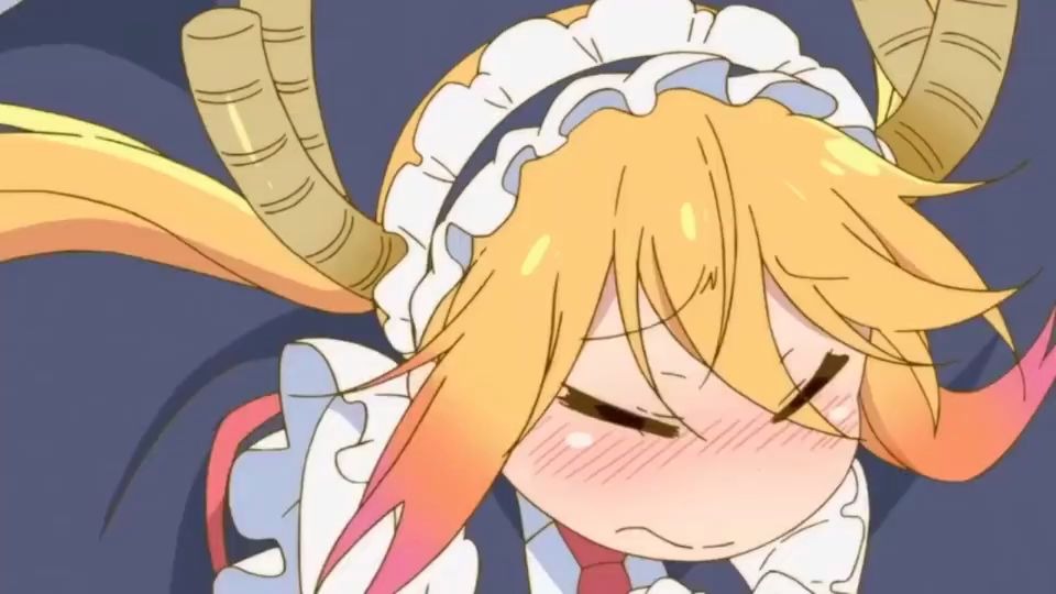 小林家的龙女仆:康娜肚子饿了,求食的表情让人无法拒绝!