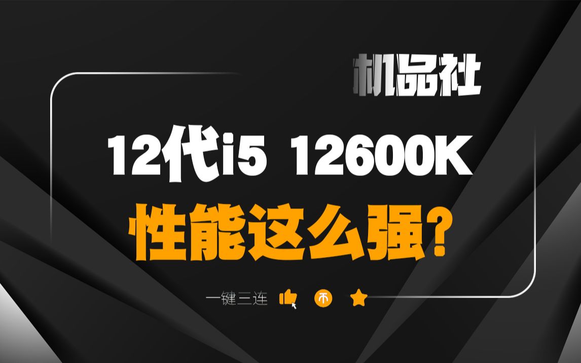 12代i5 12600K性能这么强?哔哩哔哩bilibili