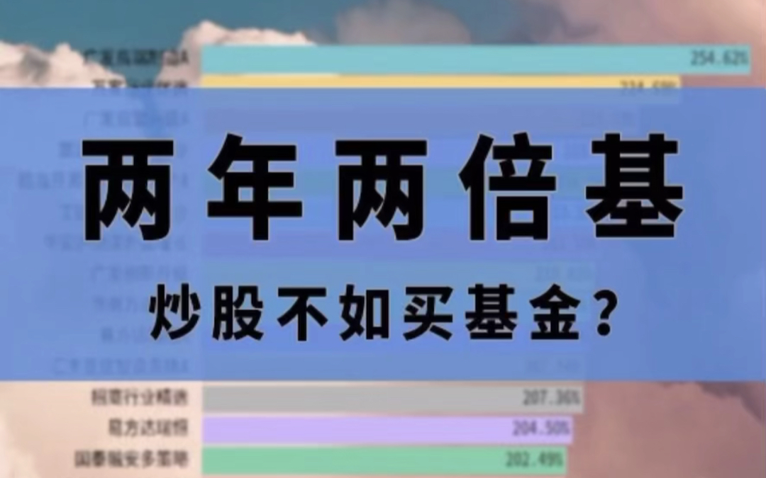 【基金和股票哪个好?】两年收益200%的基金,你买过么?哔哩哔哩bilibili