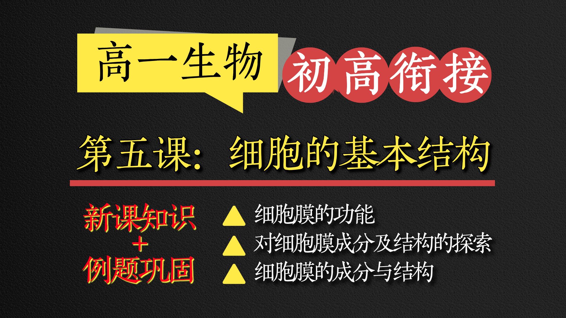 【生物初高衔接】预习第五课:细胞的基本结构,细胞膜的结构和功能哔哩哔哩bilibili